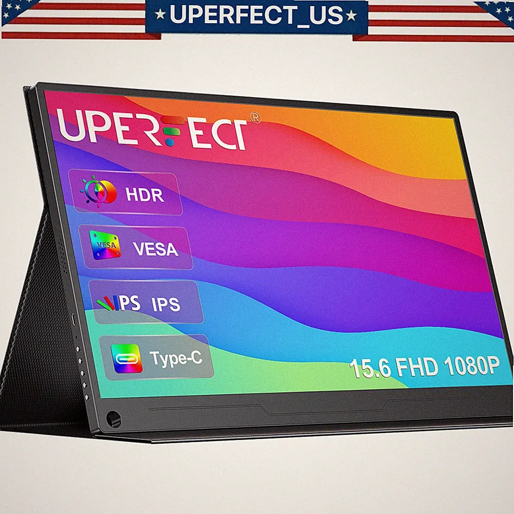 15.6" USB C HDR Mini Screen Display Portable Monitor 1080p 1920*1080P For HDMI