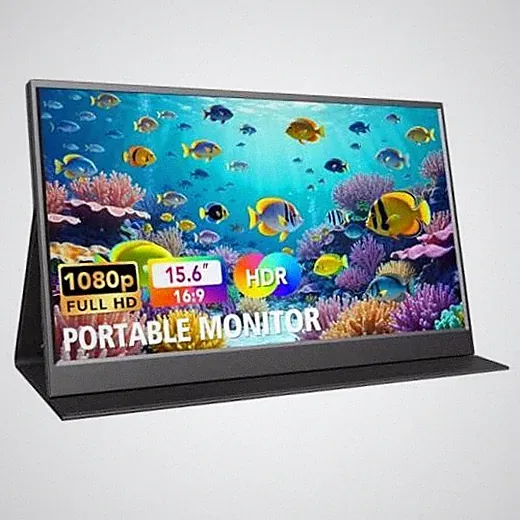15.6inch Portable Monitor 1080P FHD IPS Gaming Display Monitor with 15.6＂Cover
