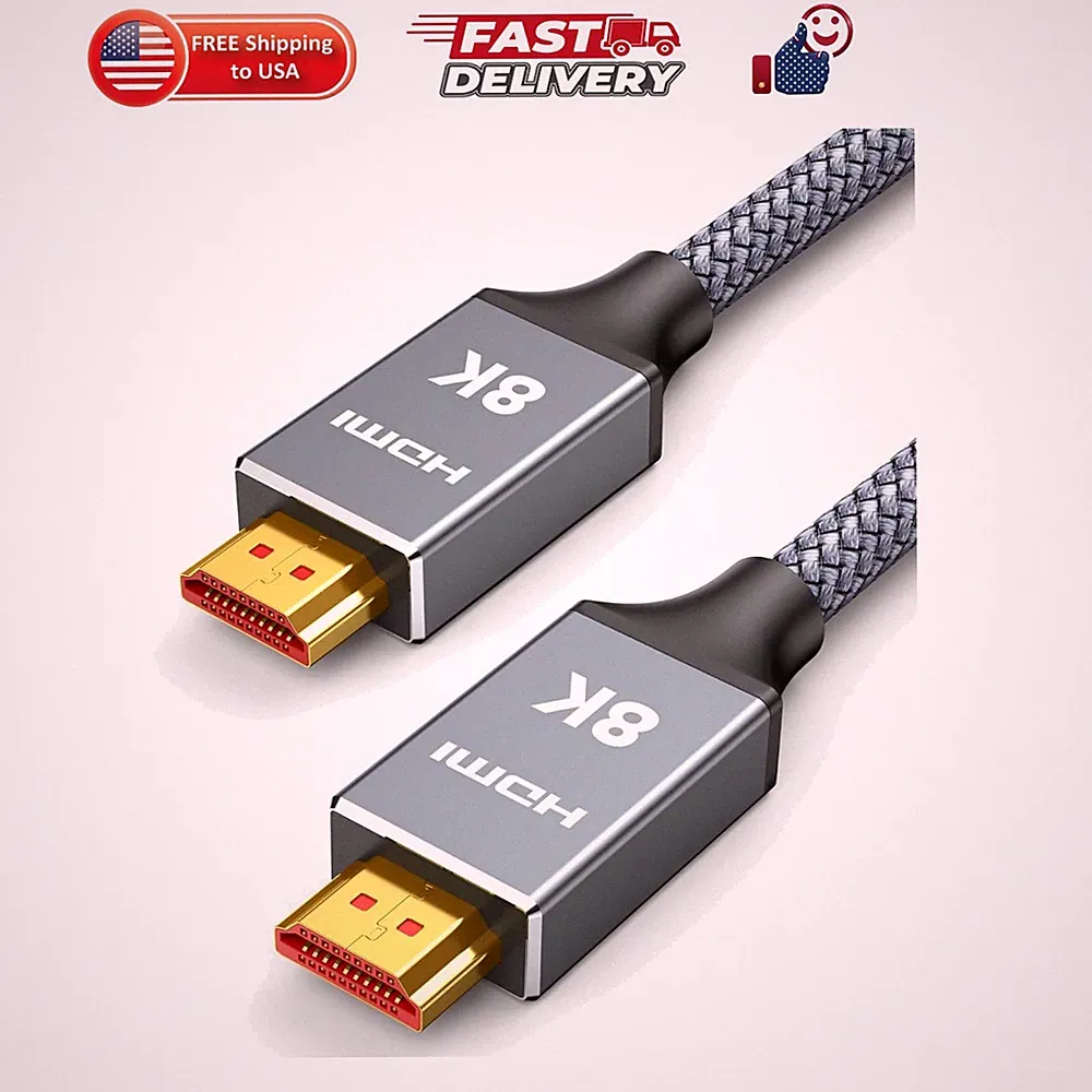 15ft 8K 4K@120Hz HDMI Cable 2.1, 48Gbps High Speed Cord | for PS5/4, TV, Gami...