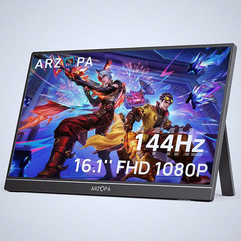 16.1'' 144Hz Portable Gaming Monitor, 106% sRGB 1080P FHD Kickstand Portable...