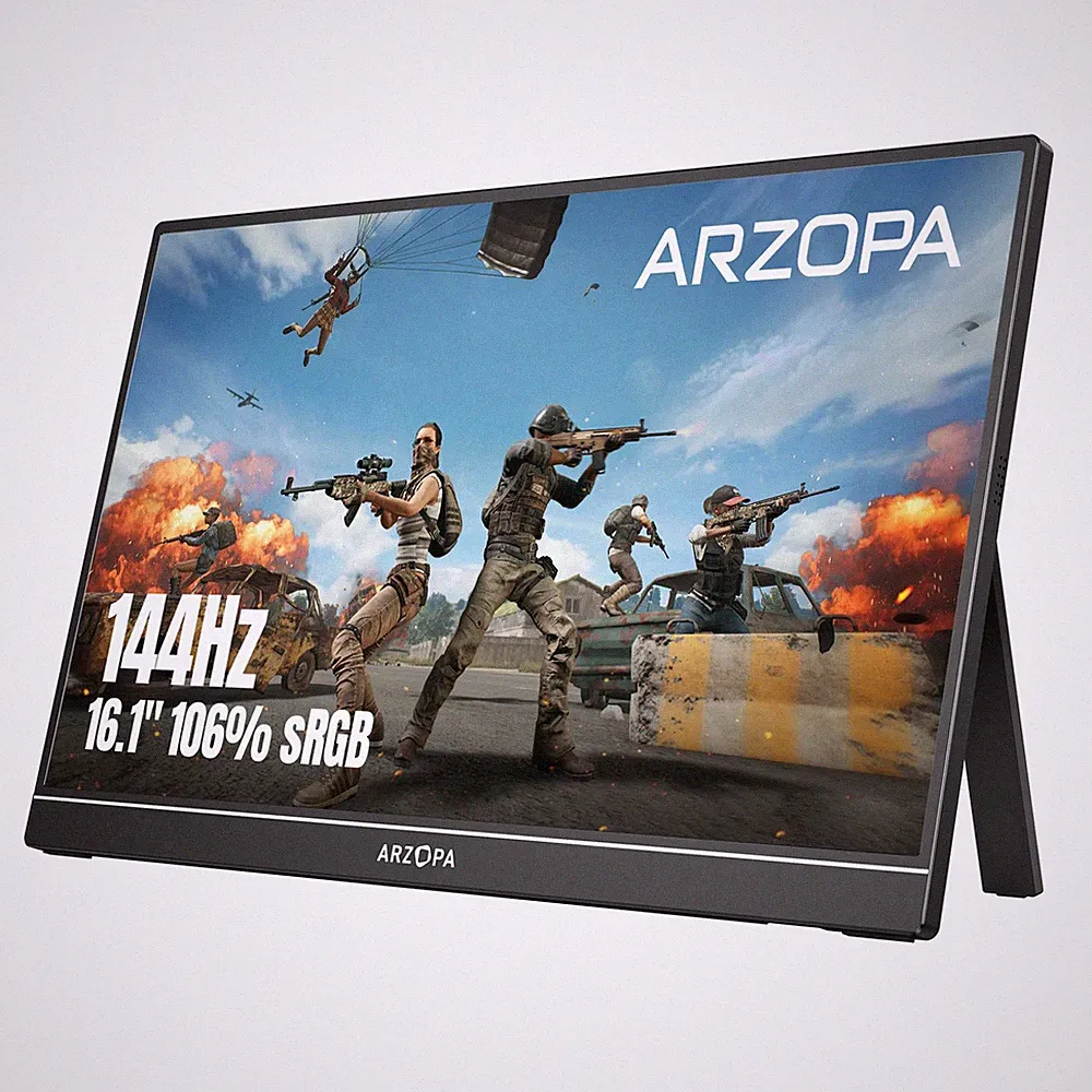 16.1" 144Hz Portable Gaming Monitor 1080P FHD 106% sRGB IPS Display Kickstand
