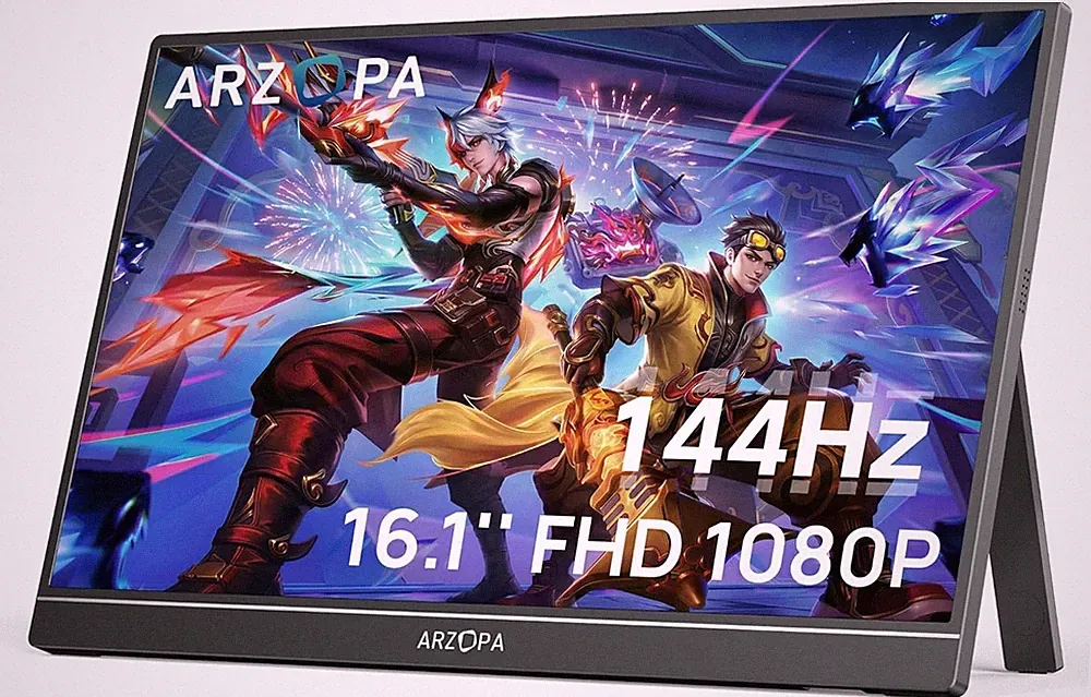 16.1" 144Hz Portable Gaming Monitor 1080P FHD Z1FC IPS HDR Kickstand Laptop PC