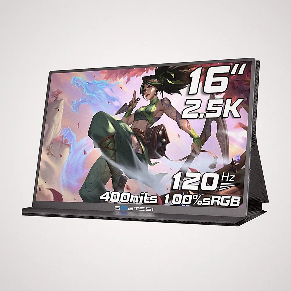 16'' 120Hz Portable Gaming Monitor, 100% sRGB 2.5K QHD 400nits Portable Monit...