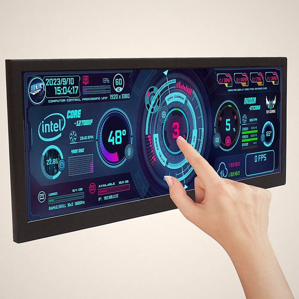 16.2" Portable Touchscreen Monitor, QHD 2880×1080 IPS Ra Pi Touch Screen Monitor