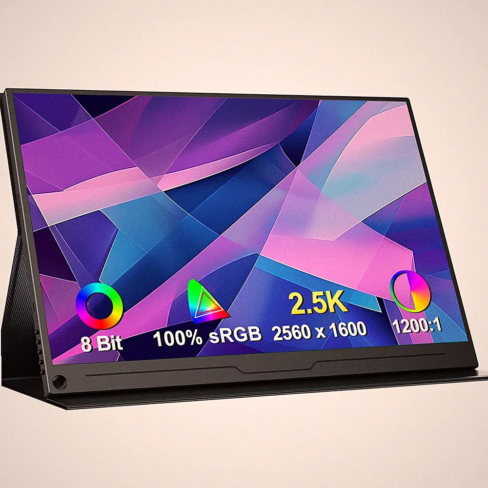16" 2K QLED Portable Monitor Upgraded HDR 2560 * 1600 QHD USB C Screen Display