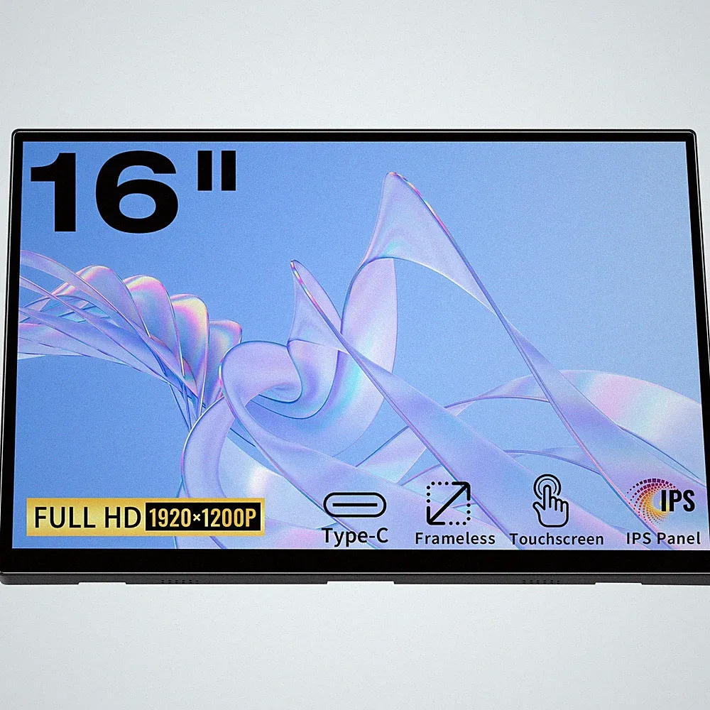 16" FHD Portable Monitor Touchscreen Monitor HDMI External Monitor for Laptop PS