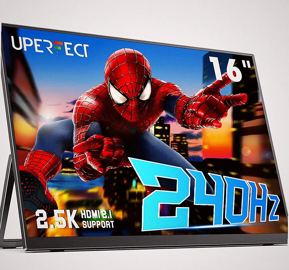 16 Inch Portable Monitor 2560x1600 240Hz Gaming Monitor External Mobile Screen