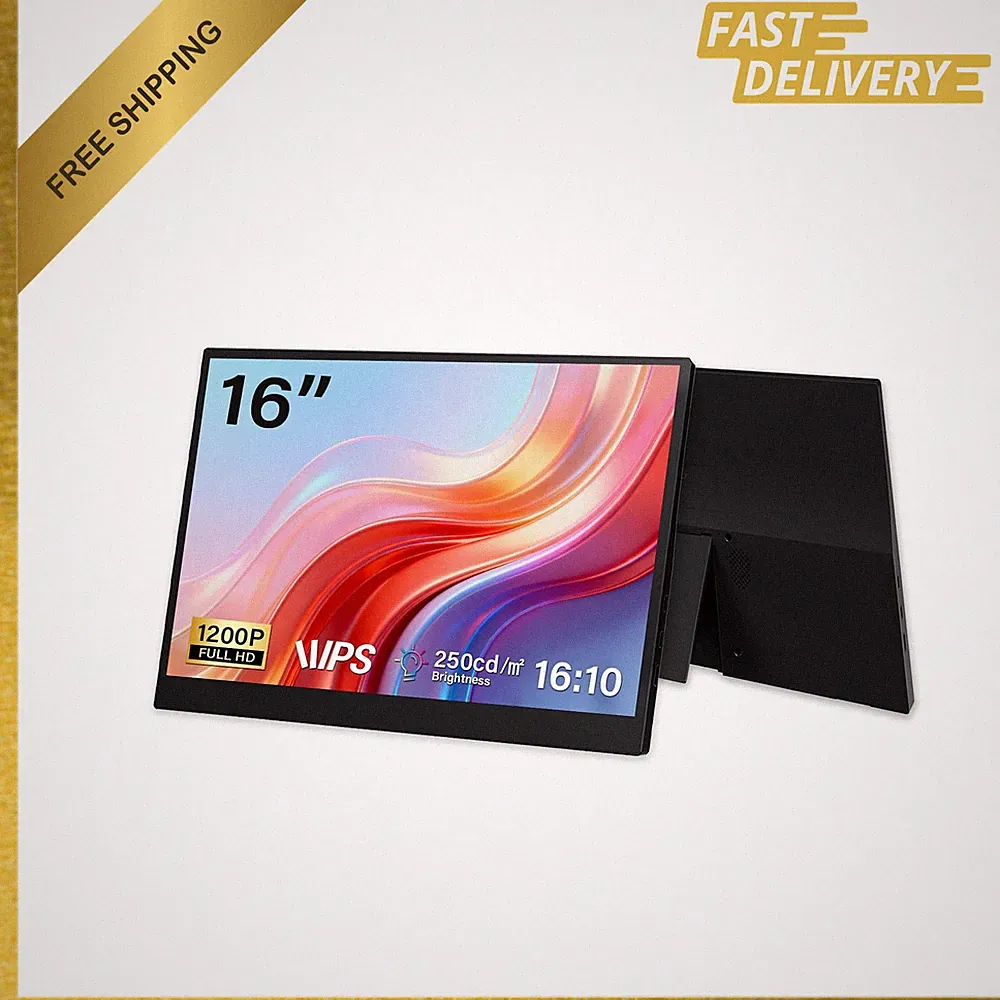 16 Inch Portable Monitor for Laptop FHD IPS Display HDMI Type-C Eye Care Ultra