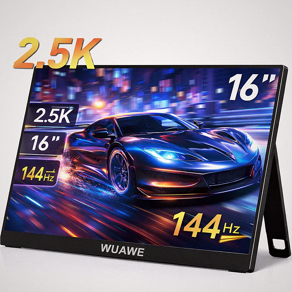 16 Inch Portable Monitor WUAWE 2.5K QHD 144Hz 16:10 Gaming Display for Mac PS5