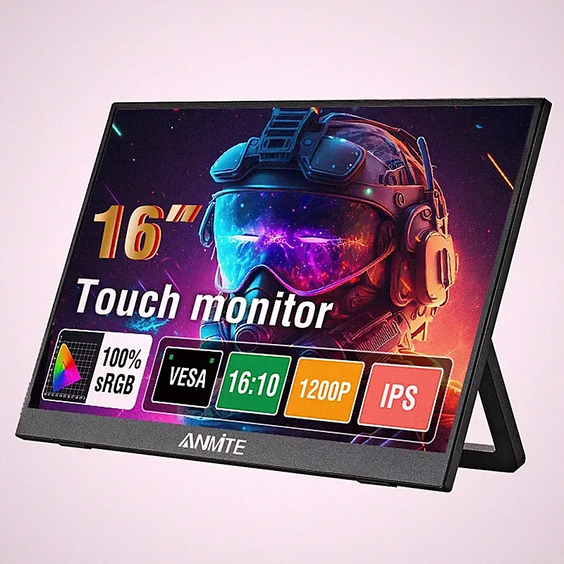 16-Inch Portable Touch Monitor 1200P HDR Xbox PS Switch Phone PC Laptop Display