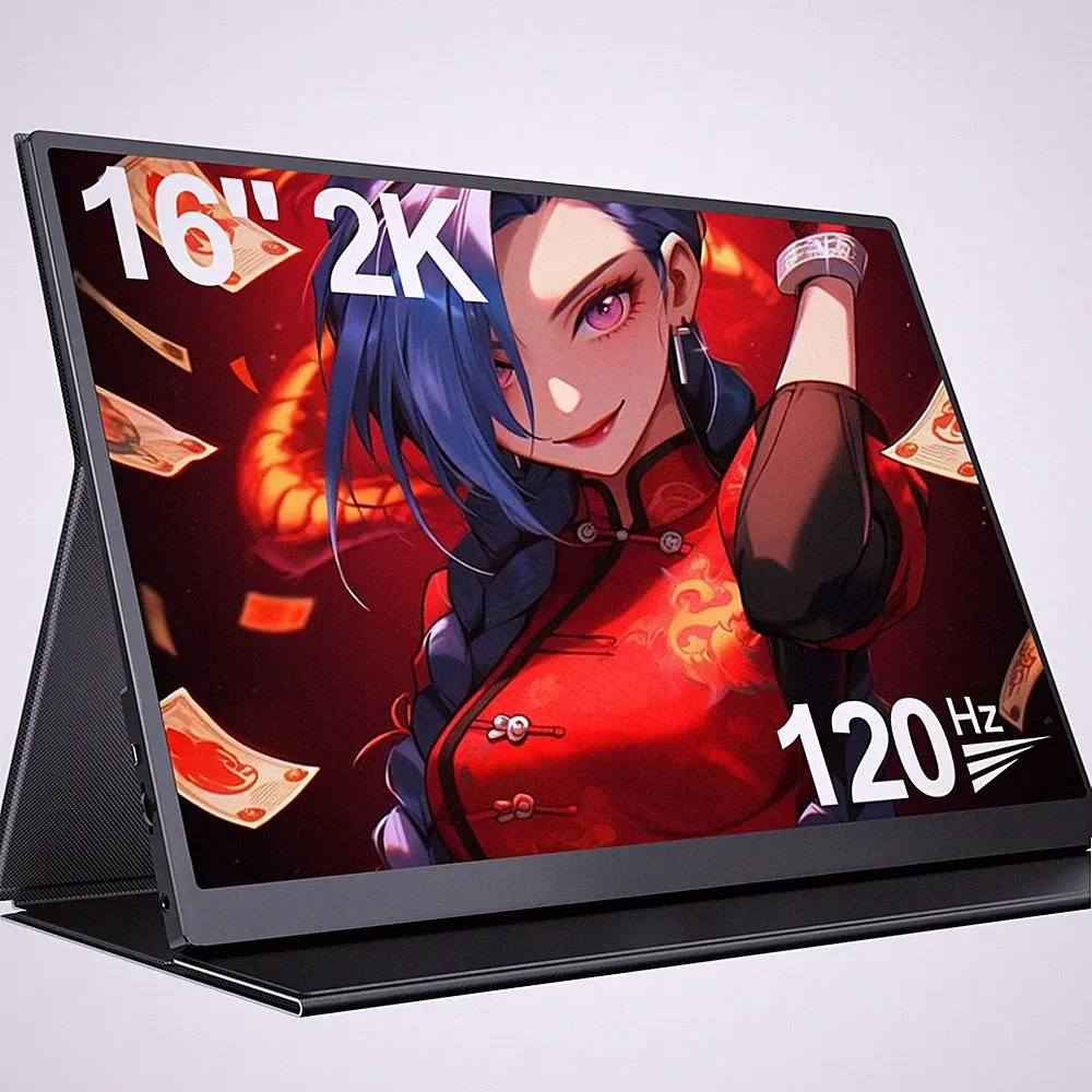 16" Portable Monitor Gaming Monitor 120Hz 2K QHD Gaming Display Screen