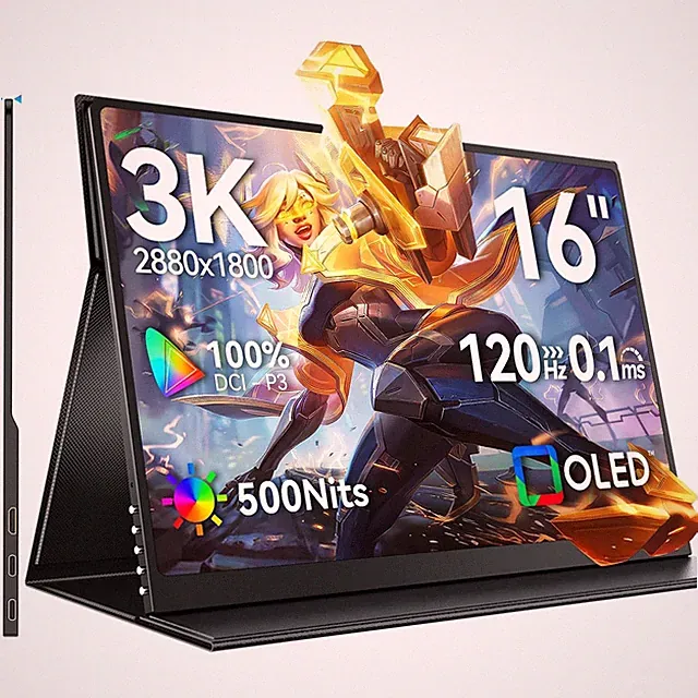 16" Portable OLED UPERFECT 3K 2880x1800 120Hz Gaming Display