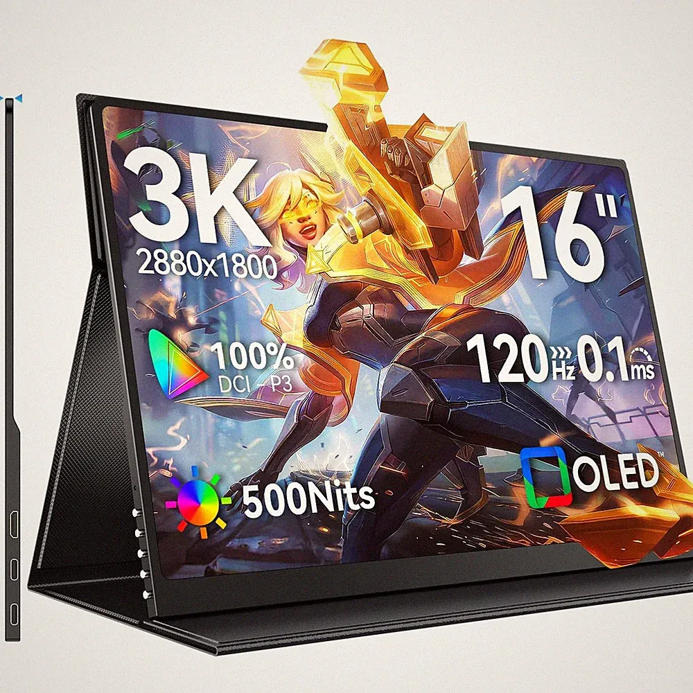 16" Portable OLED UPERFECT 3K 2880x1800 120Hz Gaming Display