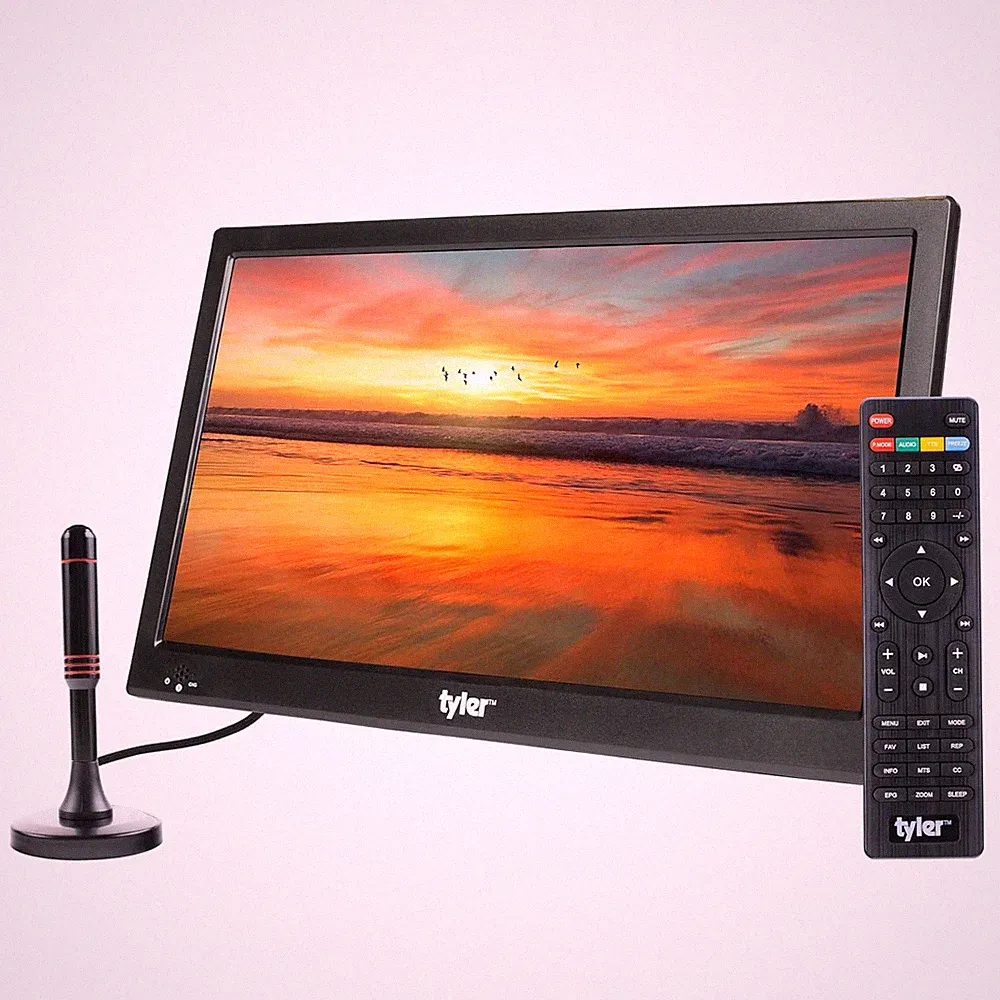 16" Portable TV LCD Monitor Battery Powered Wireless Capability HD-TV, HDMI, USB