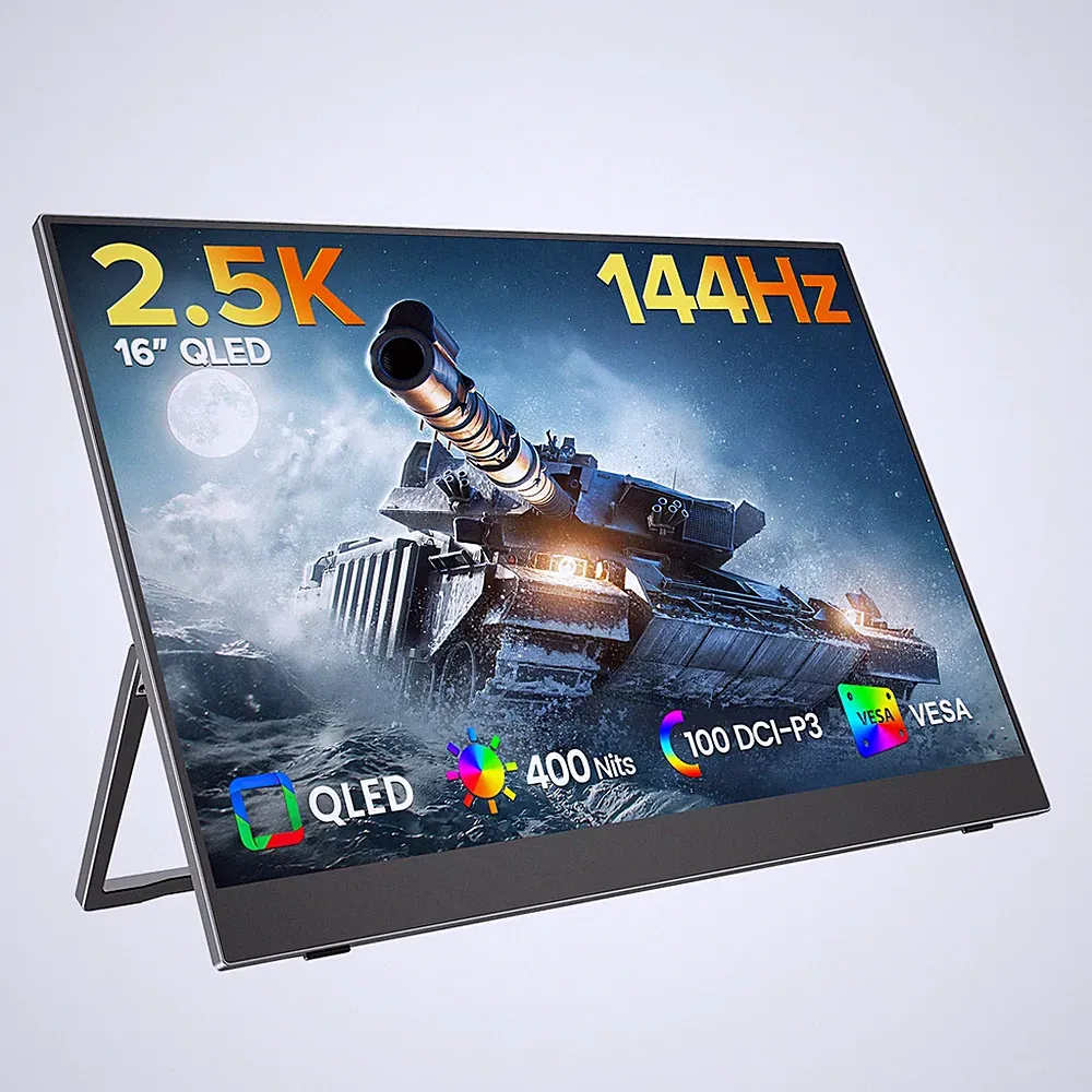 16" QLED 2.5K 144Hz Gaming Monitor Portable Monitor Display USB-C HDMI PC Screen