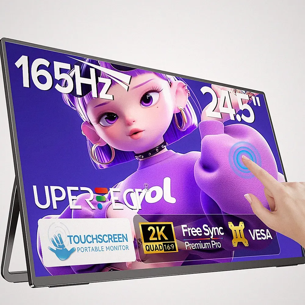 165Hz Gaming Touchscreen Portable Monitor 24.5" 2K QHD 2560x1440 Screen For Xbox