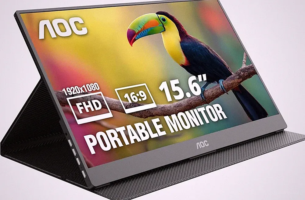 16T20 Portable Monitor 15.6" FHD 1080p IPS Display, USB-C, Mini HDMI, Built-i...