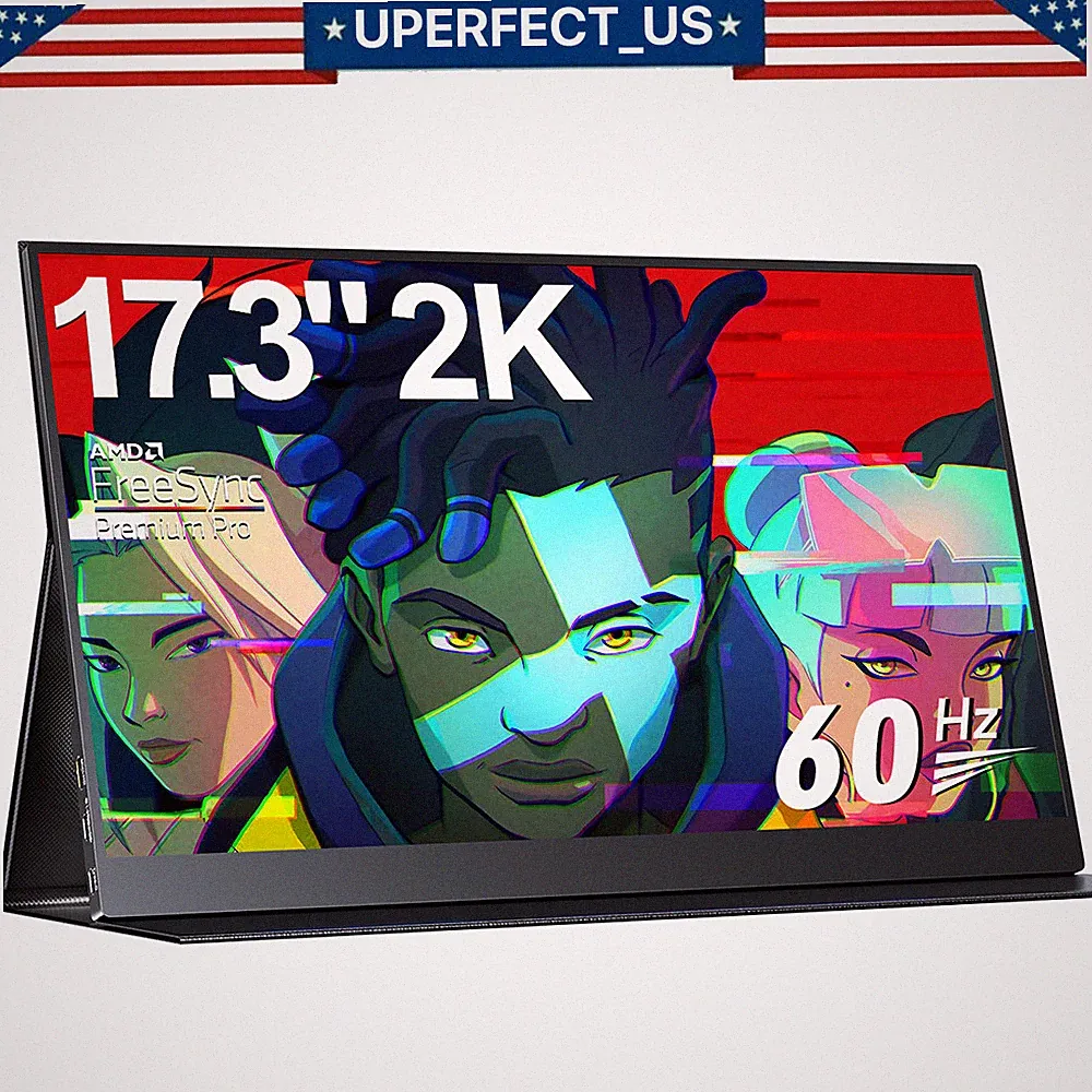 17.3" 1080P Screen Portable Gaming&Office 800:1 Monitor Display USB C For Laptop