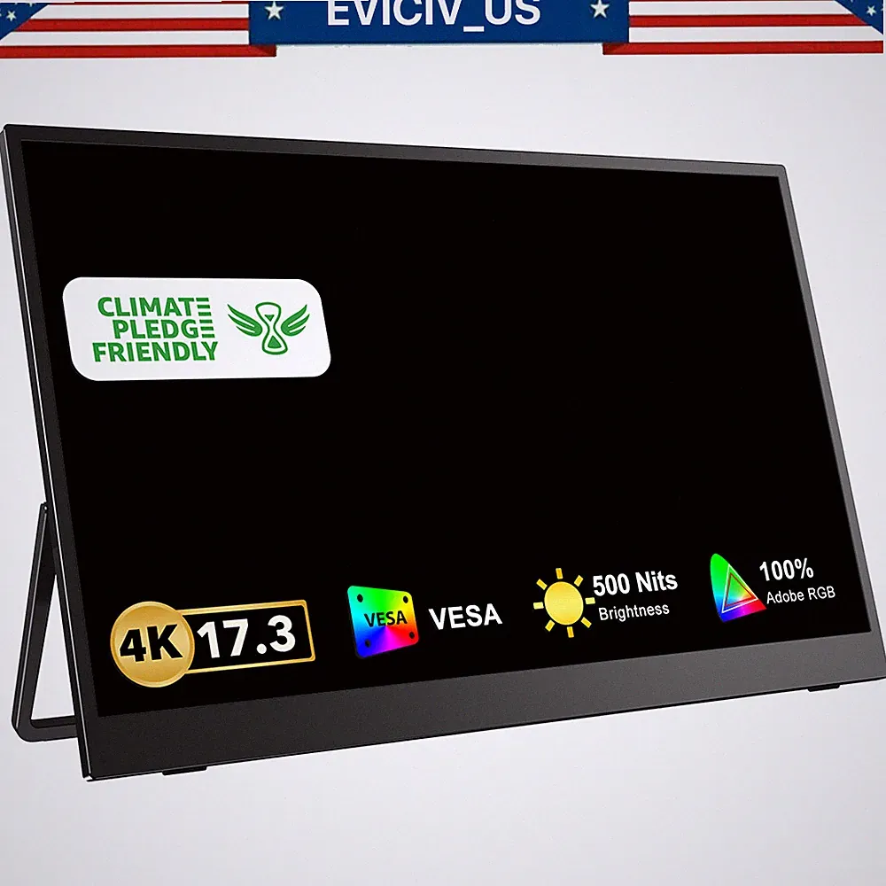 17.3" 4K 2160P Gaming Monitor PC Screen 100%sRGB QHD For DSLR Raspberry Pi PS5 4