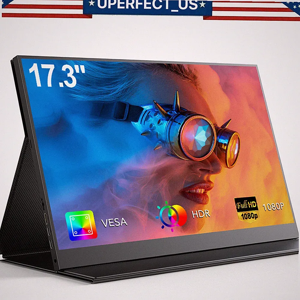 17.3 Inch 1080P Gaming IPS HDR Screen Monitor Portable Screen w/ HDMI USB-C 2024