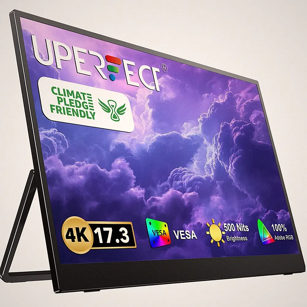 17.3 Inch 4K Portable Monitor 3840x2160 Gaming Laptop External Screen 500nits