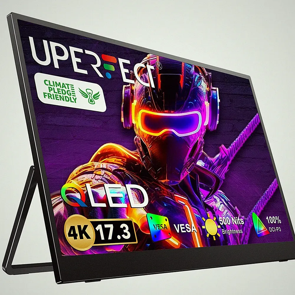 17.3" Portable 4K Monitor 500 Nits 3840 * 2160P 100% Adobe RGB Travel Monitor
