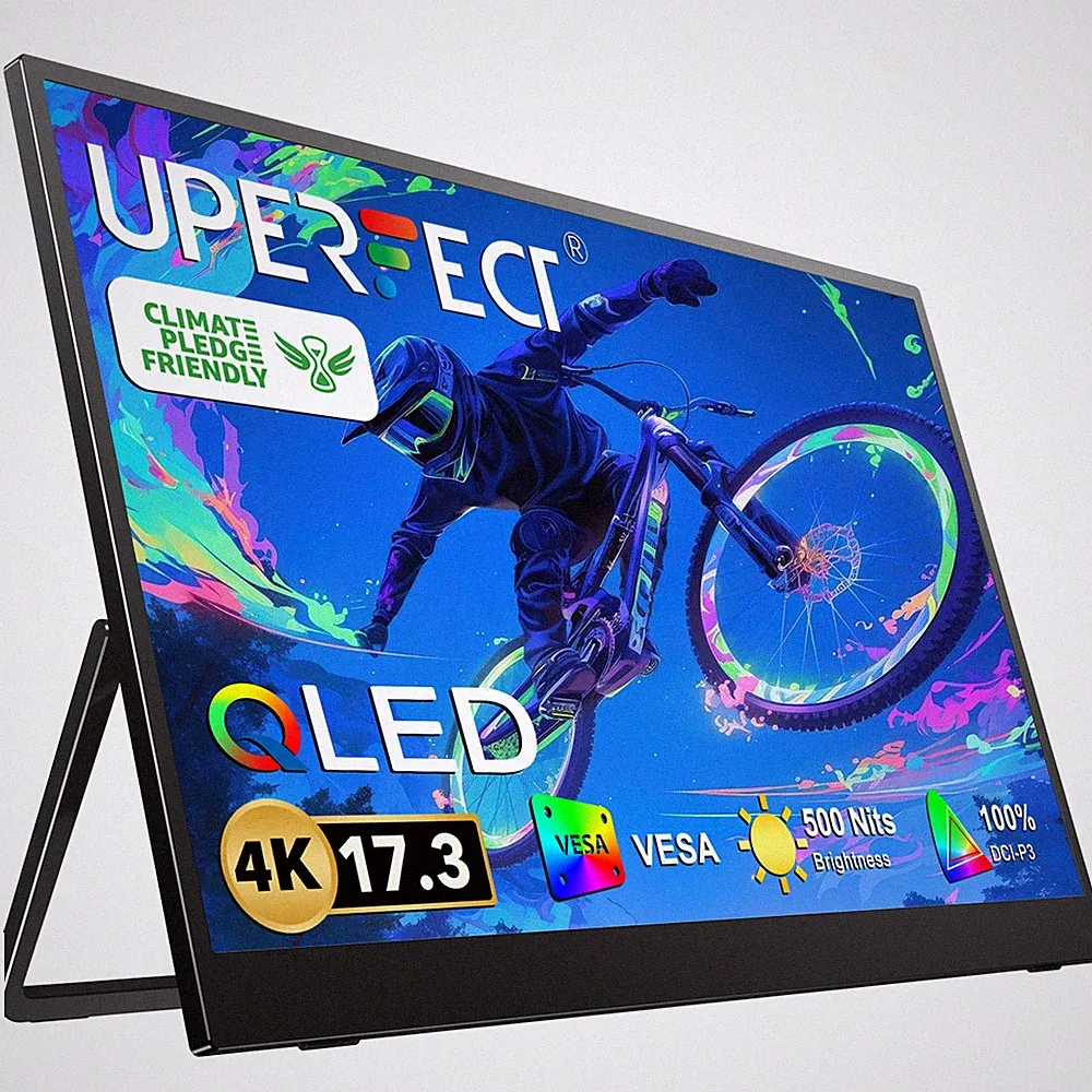 17.3" Portable Gaming Monitor USB-C 4K w/VESA & Stand For Computer Laptop PS 4 5