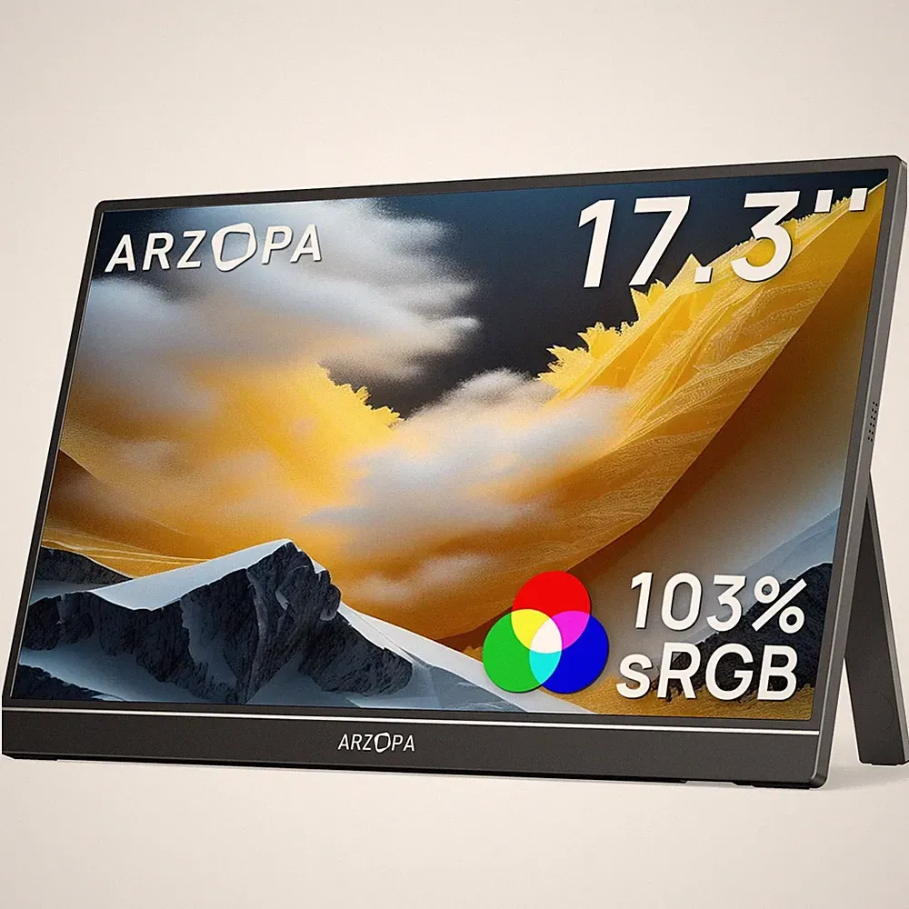 17.3" Portable Monitor, 1080P FHD 103% sRGB IPS Gaming Monitor Laptop Monitor...