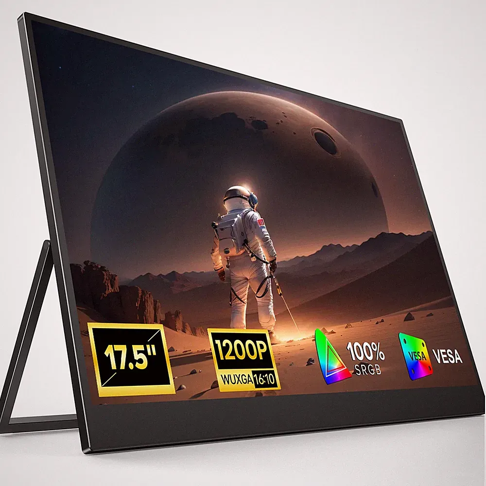 17.5" Portable Monitor 1920*1200 Gaming Monitor Laptop Monitor w/Built-in Stand