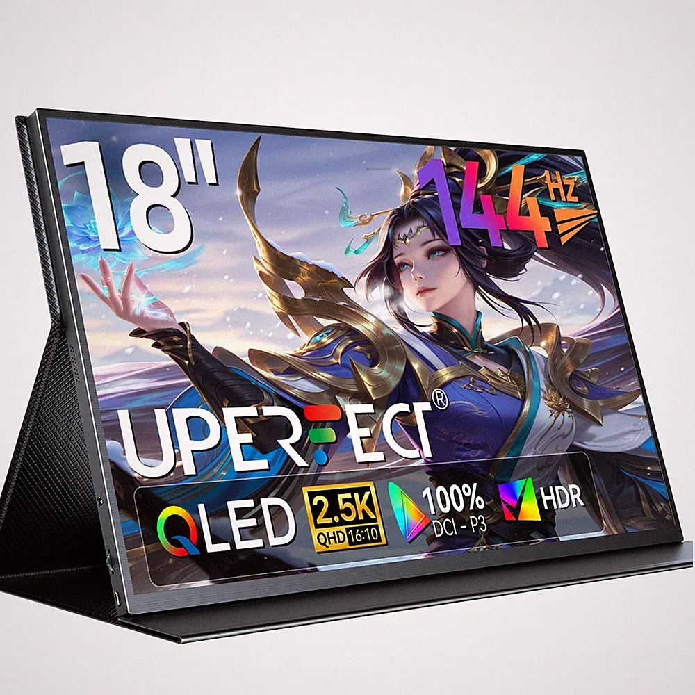 18" 2K 144Hz Portable Gaming Monitor Switch Display w/VESA For Game Xbox Switch