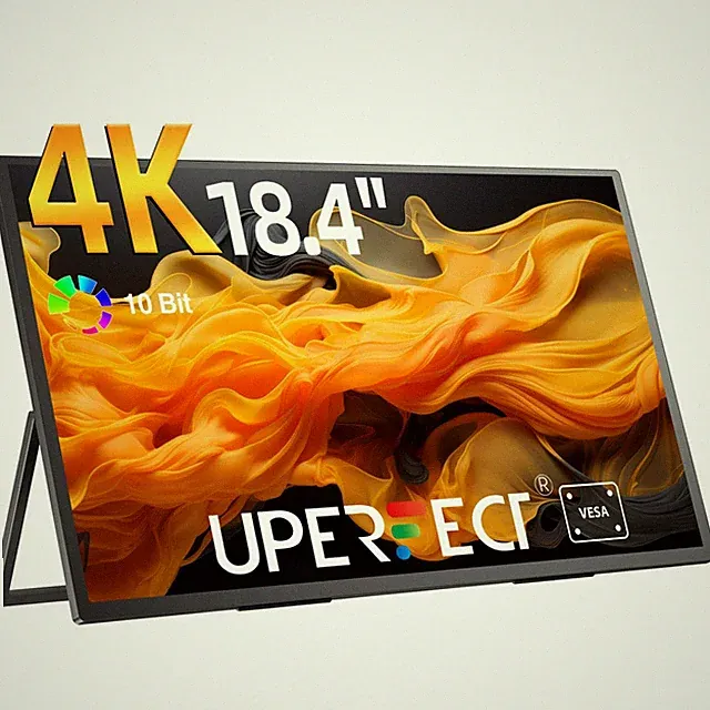 18.4" 4K Portable Monitor 3840x2160 Gaming Monitor USB C Screen for Laptop PC