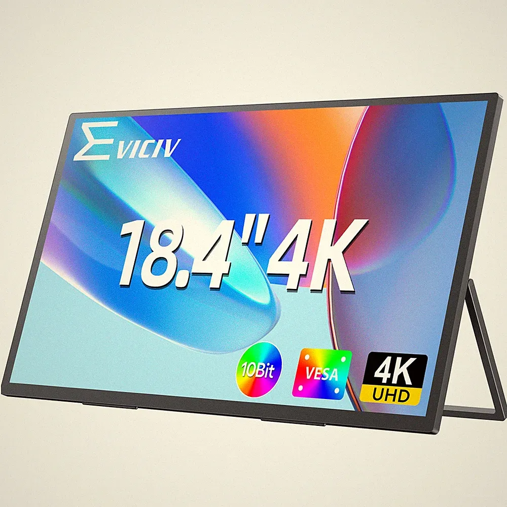 18.4" 4K Portable Monitor 4K Second Display 100% sRGB with VESA For Computer PC
