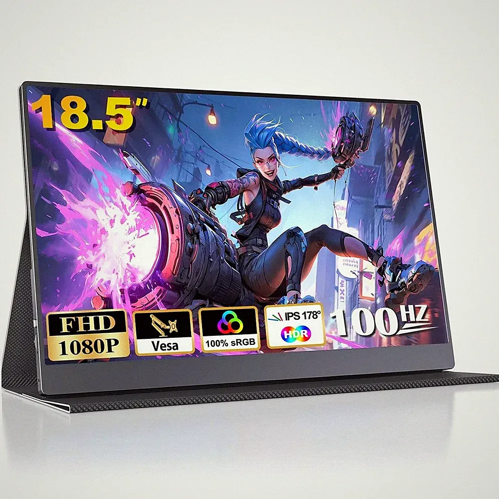 18.5" 100Hz Portable Gaming Monitor 1080P FHD Freesync Large Monitor For PS Game