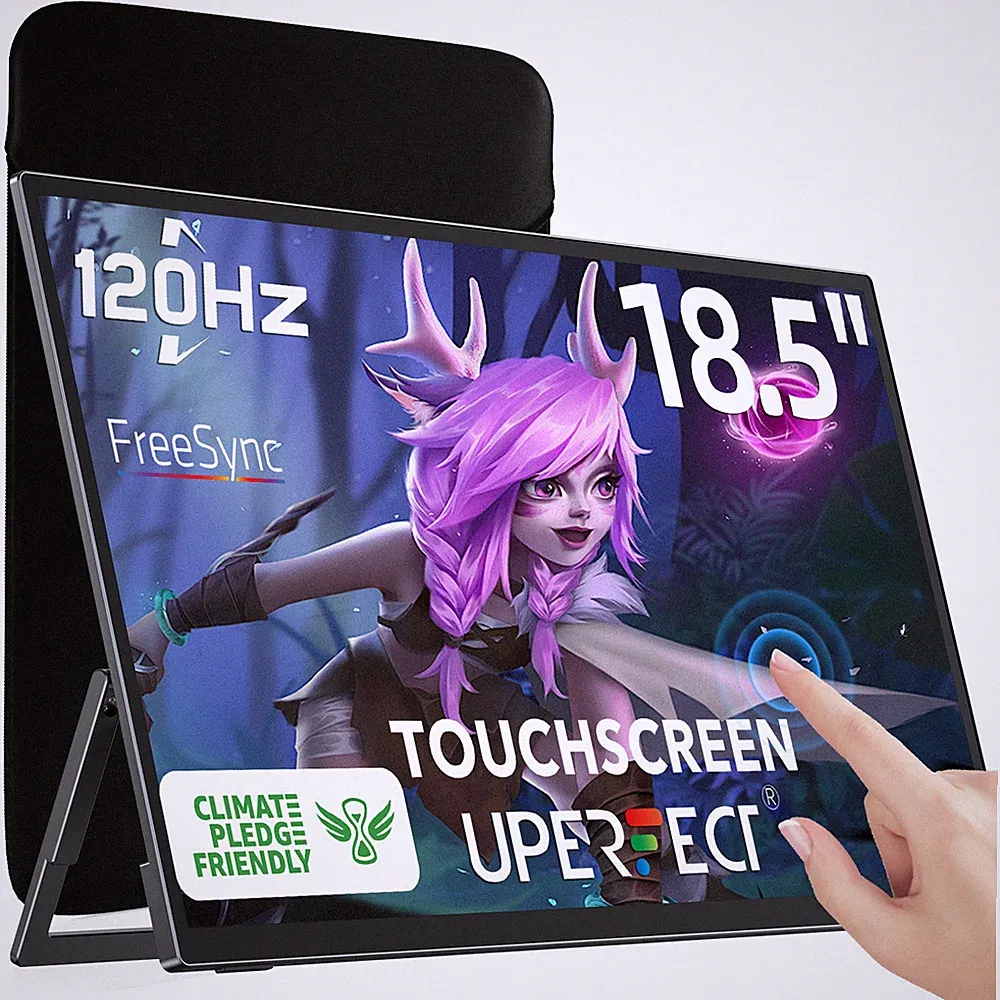 18.5" 1080P Portable Monitor 120Hz Touchscreen Gaming Freesync Screen w/Stand
