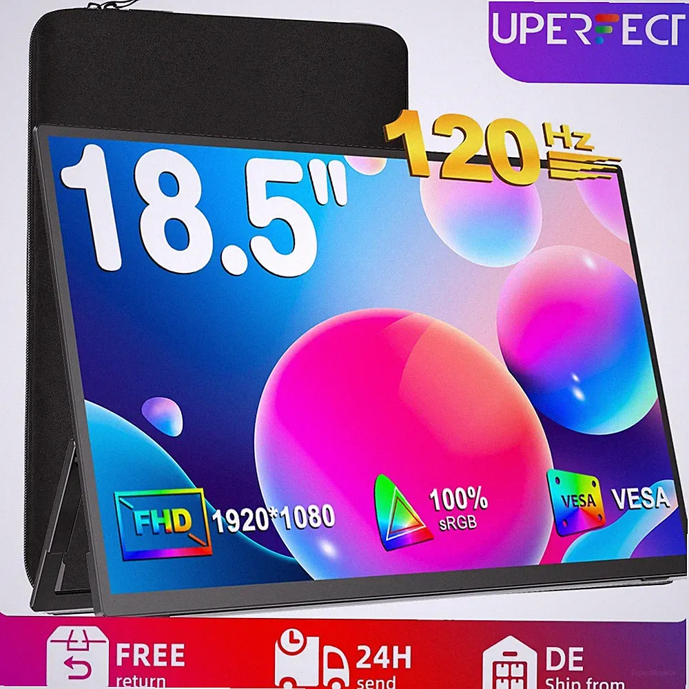18.5" 120Hz Portable Monitor 1080P Monitor Large Screen 2*USB C For SAMSUNG DEX