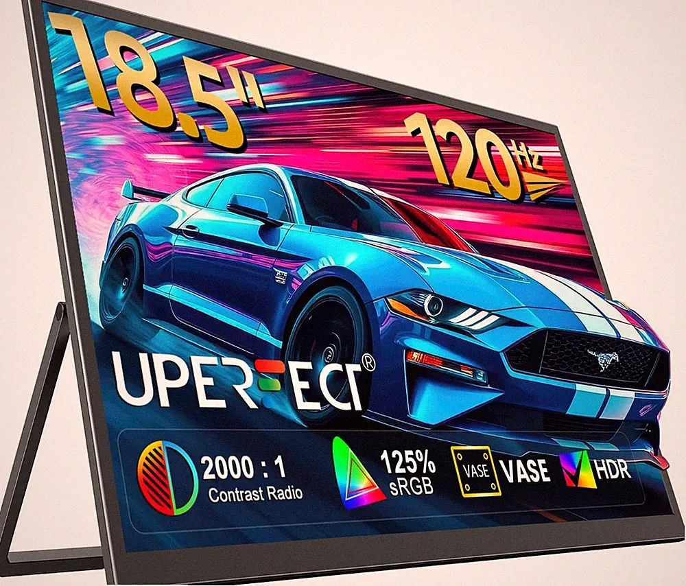 18.5" 120Hz Portable Monitor, 125% Srgb Laptop Gaming Display
