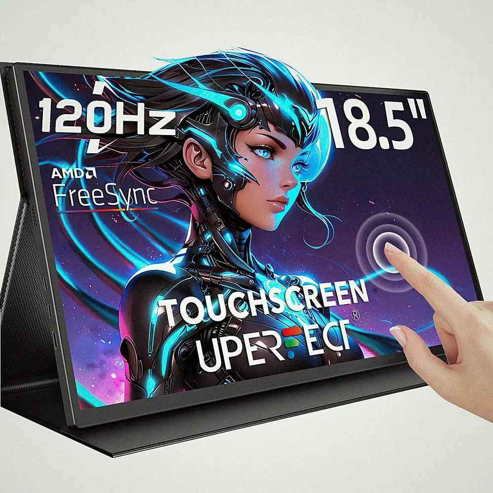 18.5" 120Hz Touchscreen Portable Monitor 1080P HDR Ultra Slim HDMI USB C w/VESA