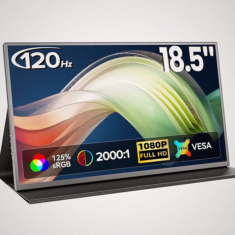 18.5" 1920x1080 Portable Monitor 120Hz Gaming Monitor 2000:1 400nits Freesync