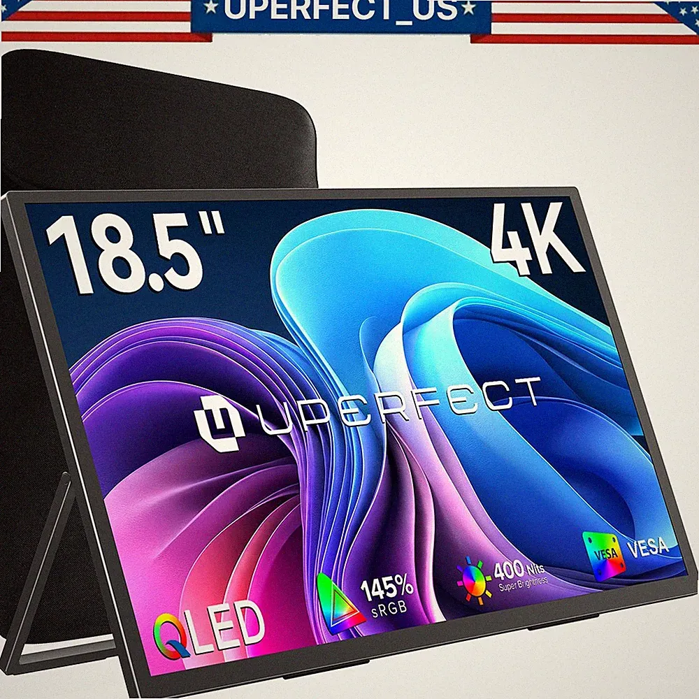 18.5" 4K 2160P Gaming Monitor PC Screen 145%sRGB UHD For DSLR Raspberry Pi PS5 A