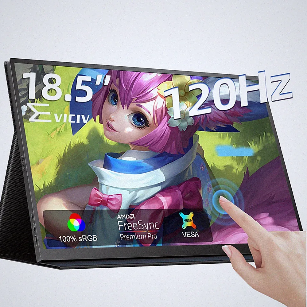18.5" Touchscreen 1080P 120Hz Gaming Monitor Portable Display VESA Second Screen