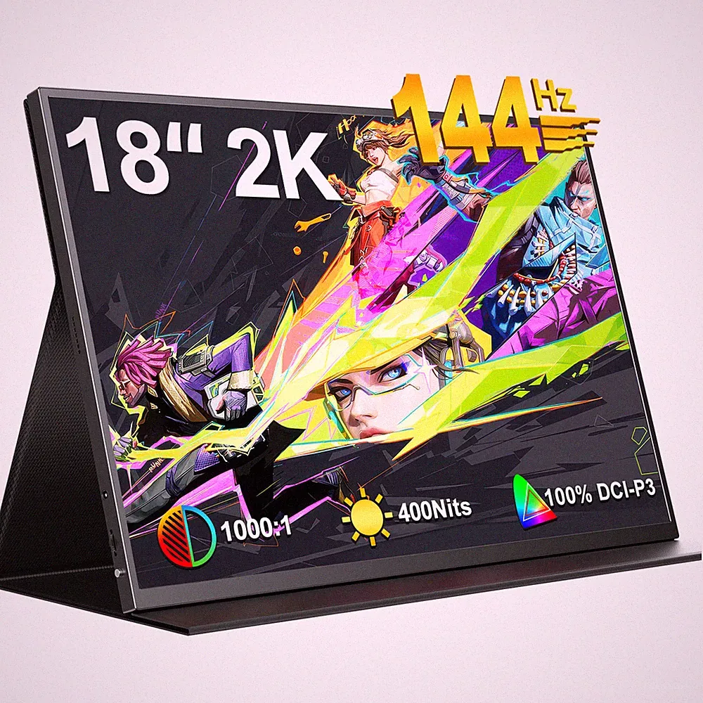 18 Inch 2K 2560x1600 144Hz Portable Monitor 100%DCI-P3 Gaming Screen for PS4/5