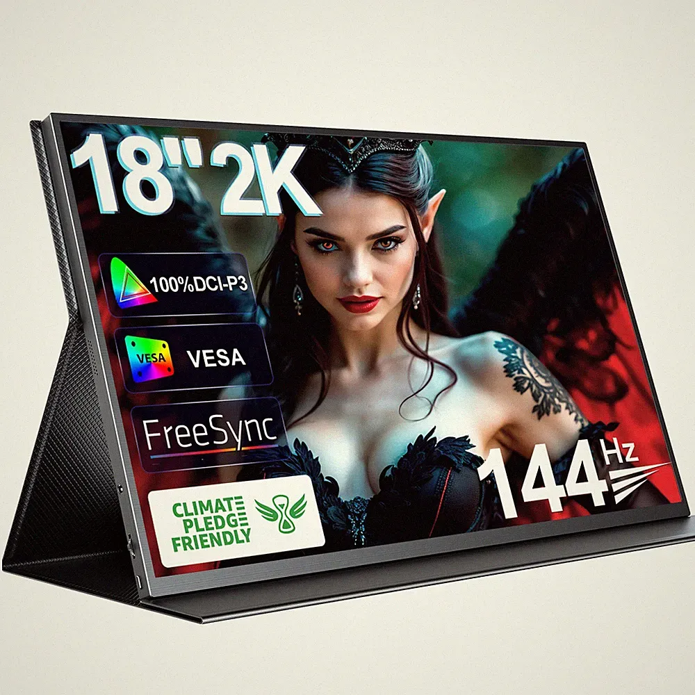 18" Portable Monitor 2K 144Hz Gaming Monitor Screen for PC Laptop PS4/5 Xbox