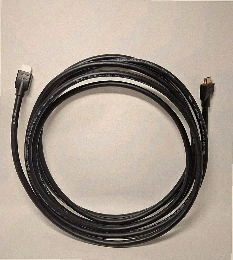 18Gbps 4K 60Hz 15' HDMI Cable High-Speed Amazon Basics Black Gaming Computer
