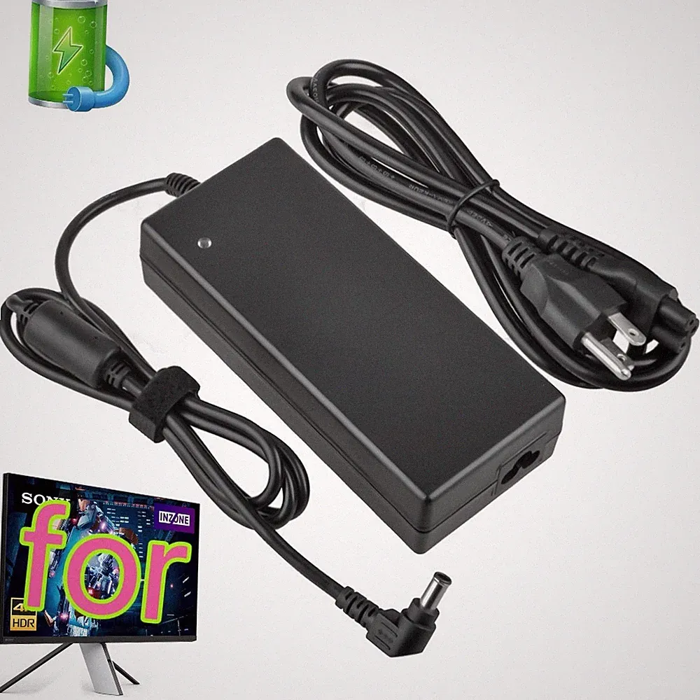 19.5V Adapter For Sony 27" INZONE M9 SDM-U27M90 4K HDR 144Hz 2.1 Gaming Monitor
