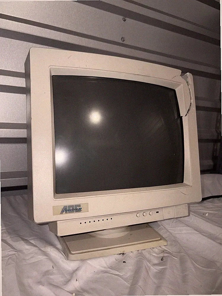 1998 AOC Spectrum 4V CRT Monitor 14" 120Hz Retro Gaming (UNTESTED, DAMAGED)