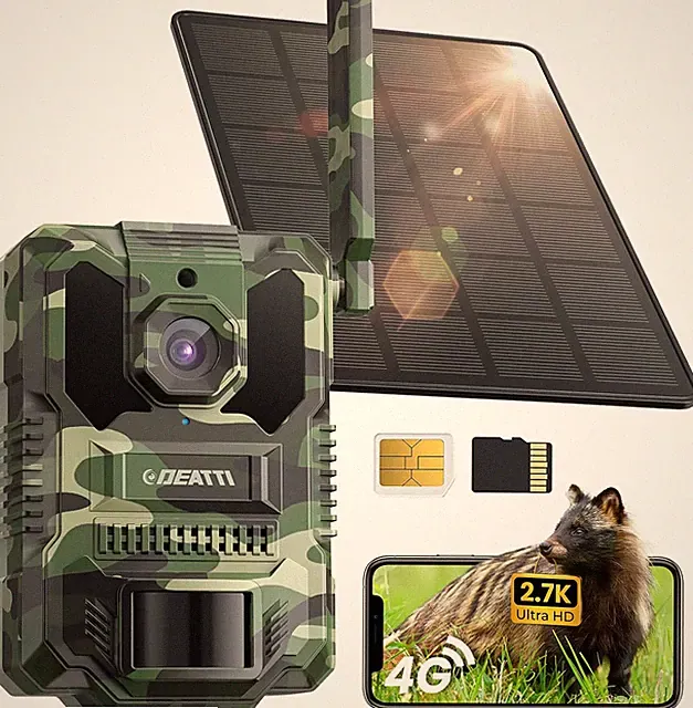 2.7K Cellular Trail Cameras,Game Cameras with 64GB SD Card,No Wifi Needed,Unlimi