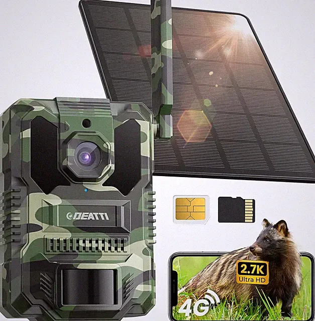 2.7K Cellular Trail Cameras,Game Cameras with 64GB SD Card,No Wifi Needed,Unlimi