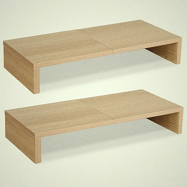 2 Pack 20 inch Wood Monitor Stand for Desk Organization.