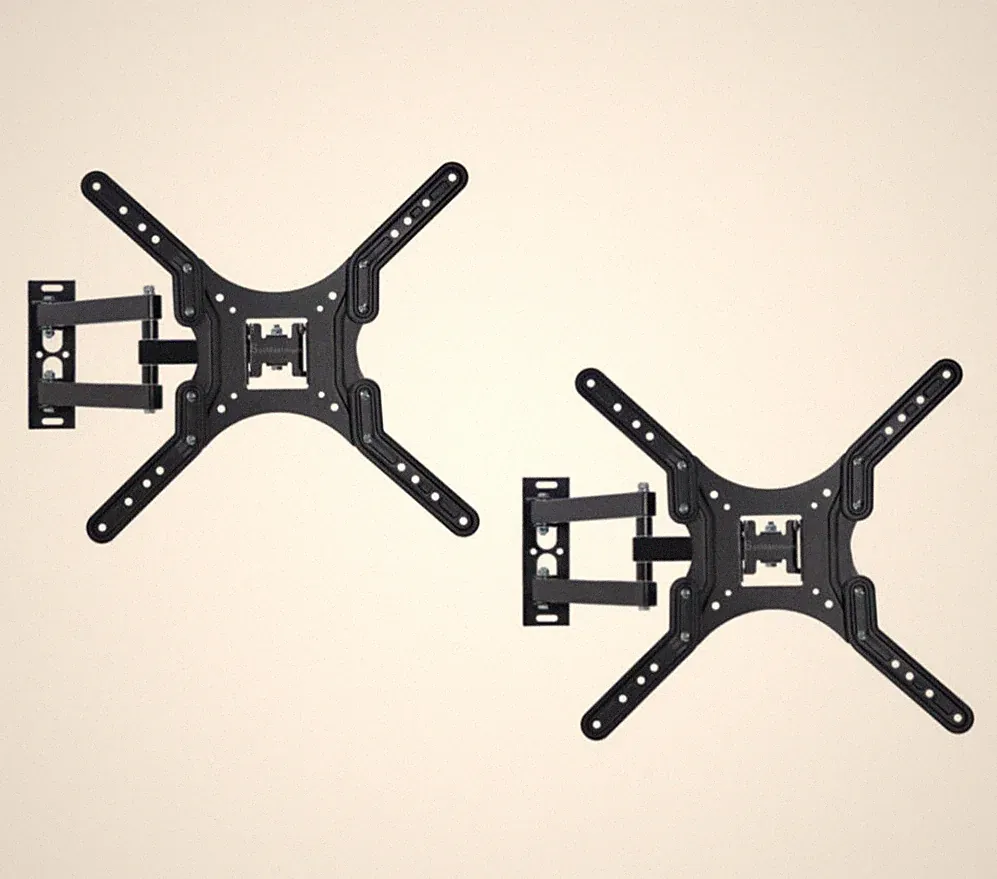 2-Pack TV Wall Brackets Full Motion 23-55in w/VESA Mount for Gaming/Home Theater