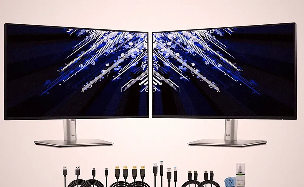 2 x Dell P2425H 24" Full HD, (1920 x 1080) Display, 16:9 IPS, LED, 100Hz Monitor